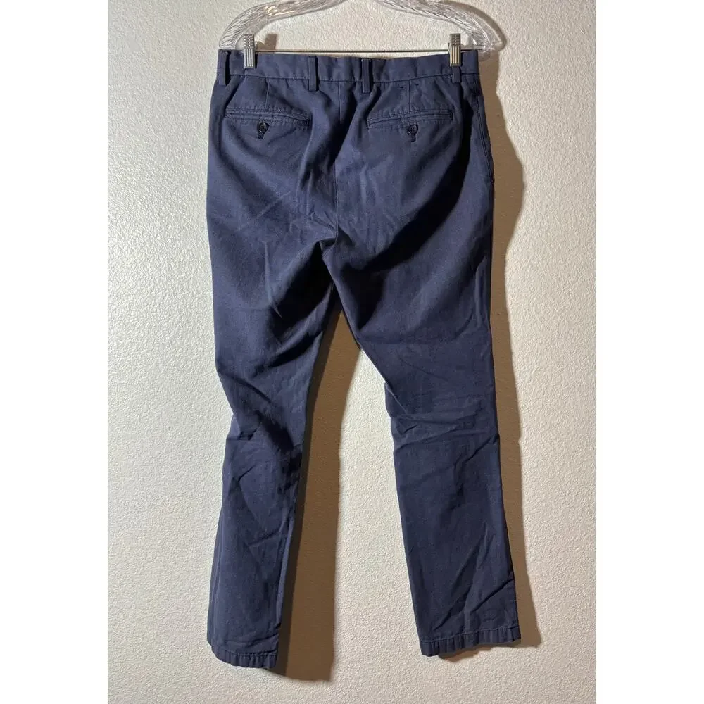 Banana Republic Men Size 31x30 Kentfield Pant Straight Fit Flat Front Chino Blue